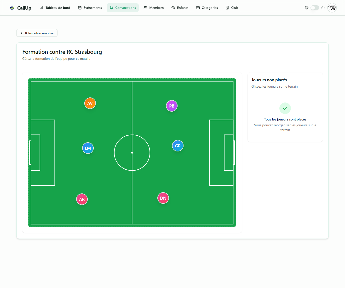 Formation d'équipe