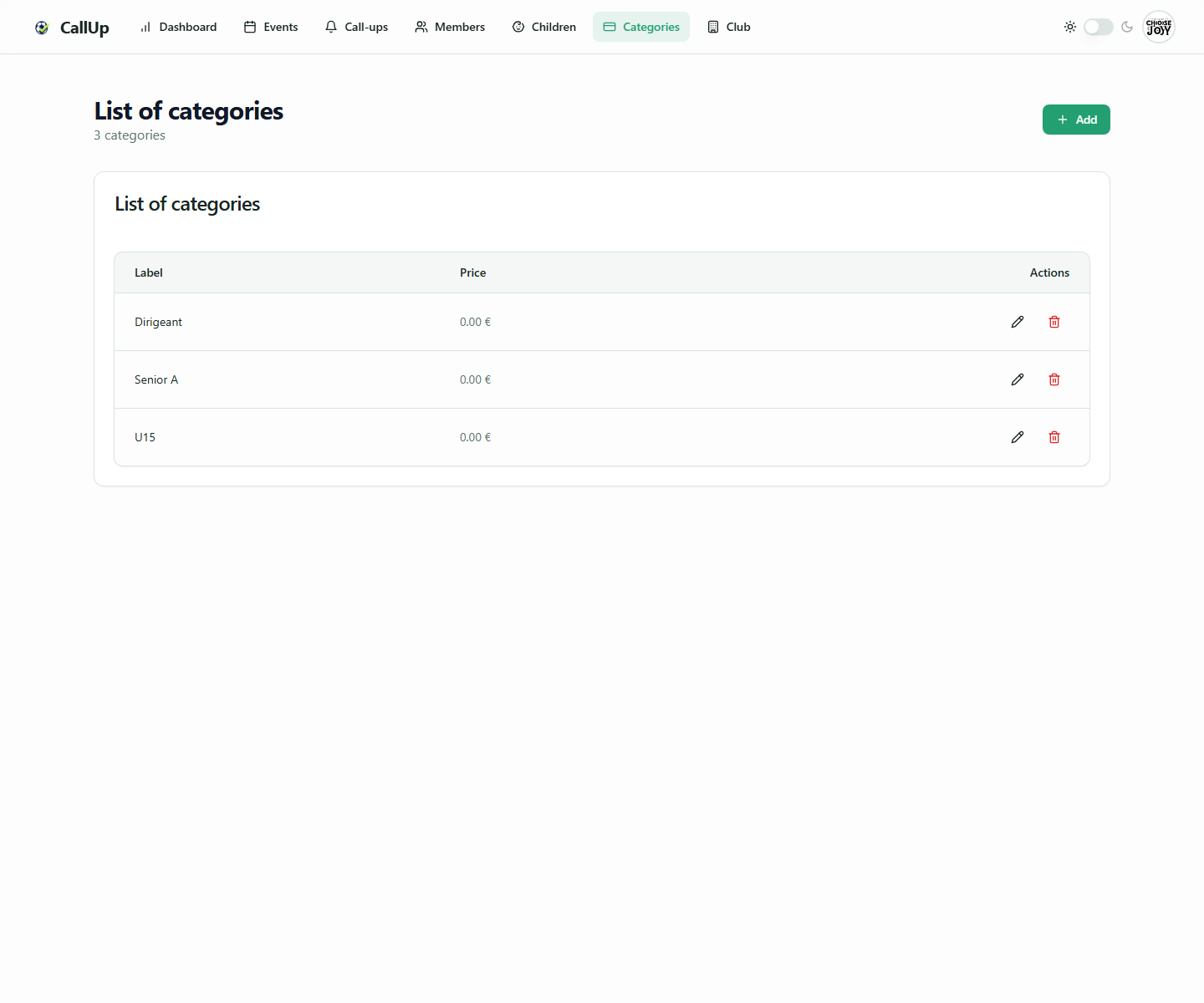Categories
