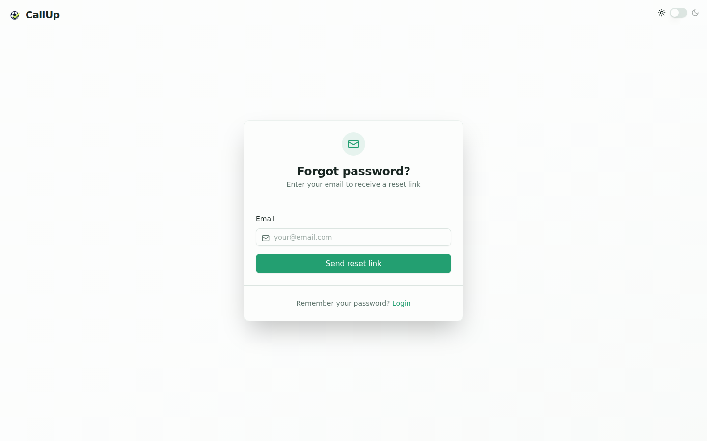 Forgot password
